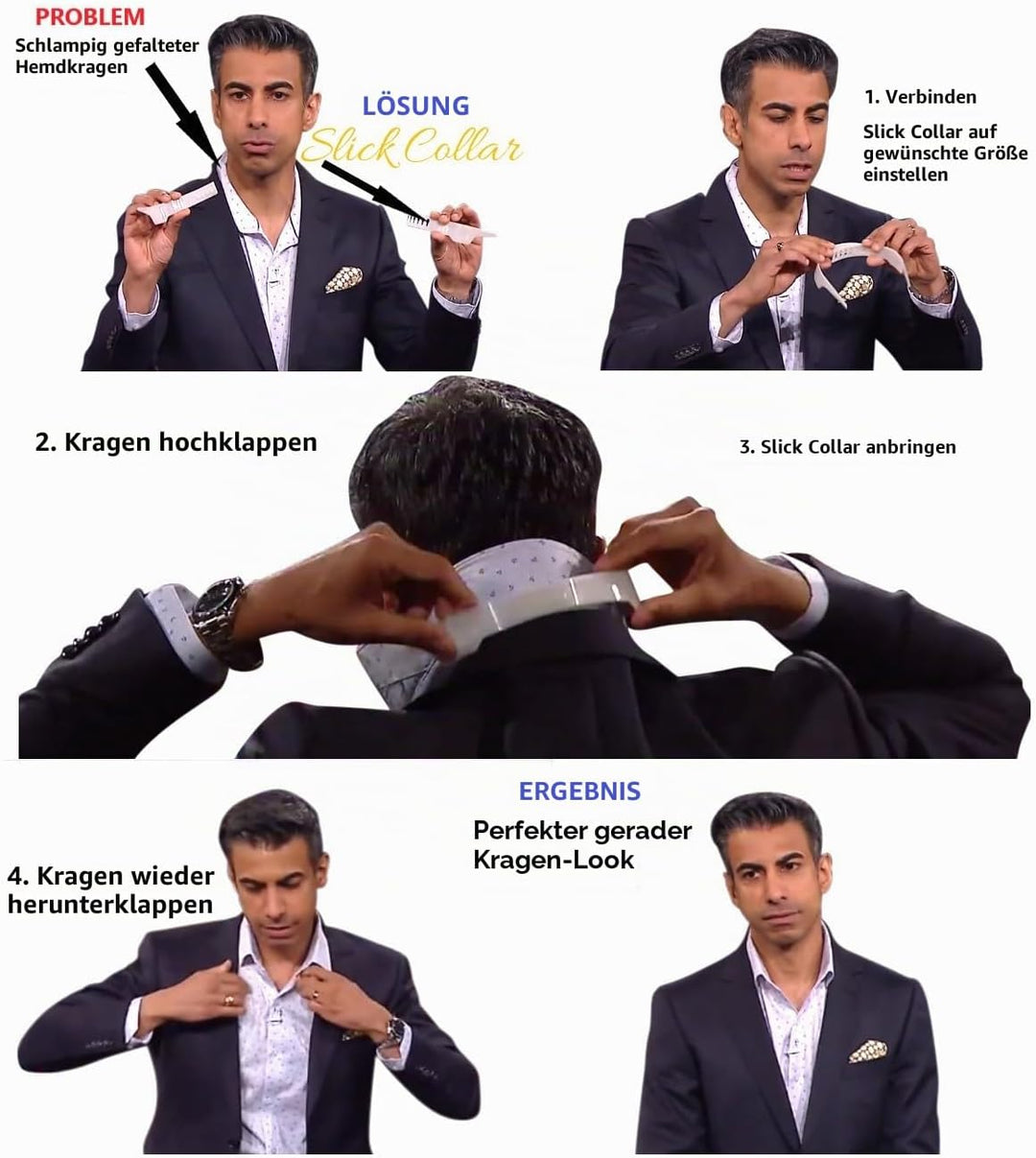 Verstellbare Hemdkragen für Kragen und Knopfleisten für Männer und Frauen