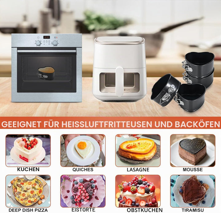 ECCOGREAT Antihaft Springform Kuchenform Brotbackform Auslaufsicher für Kuchen, Pizza und Pfannkuche