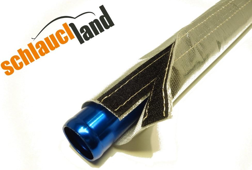 Schlauchland 1m Alu-Titan Hitzeschutzschlauch mit Klettverschluss *** schützende Isolierung Kabelumm