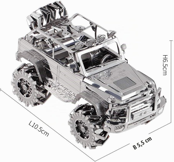 Piececool 3D Puzzle Metall Geländewagen, 3D Metall Puzzle Automodell für 340 Edelstahl, Ganzes Metal