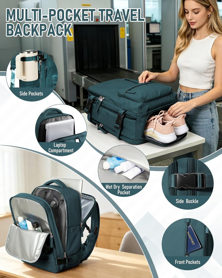 SZLX Vakuum Rucksack mit pumpe Ryanair Handgepäck 40x30x20 Damen Wizzair Handgepäck 40x30x20 Vakuum