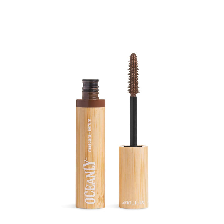 ATTITUDE Oceanly Serum Infused Mascara, EWG Verified, Eye Lash Serum, Length + Volume, Vegan Beauty