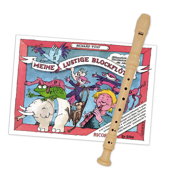Starterset: Tuyama TFS-08D (deutsche Griffweise) Blockflöte + 'Meine Lustige Blockflöte' Band 1 ISBN