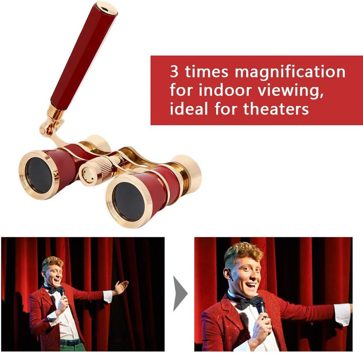 Opernglas Fernglas, 3 X 25 Tragbares Theater Opern Fernglas mit Griff für Erwachsene/Frauen/Mädchen
