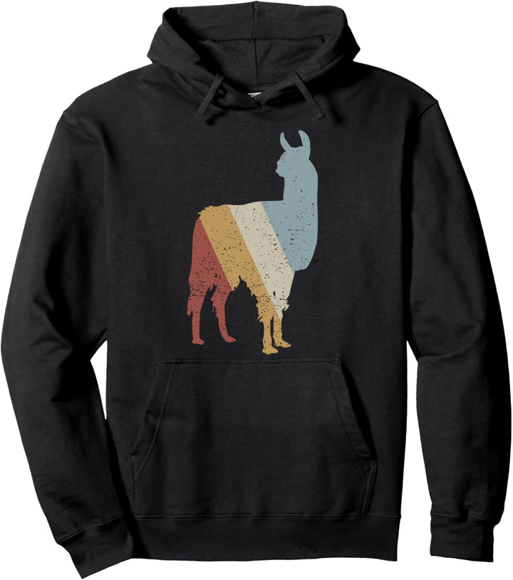 Lama Retro Style Vintage Pullover Hoodie