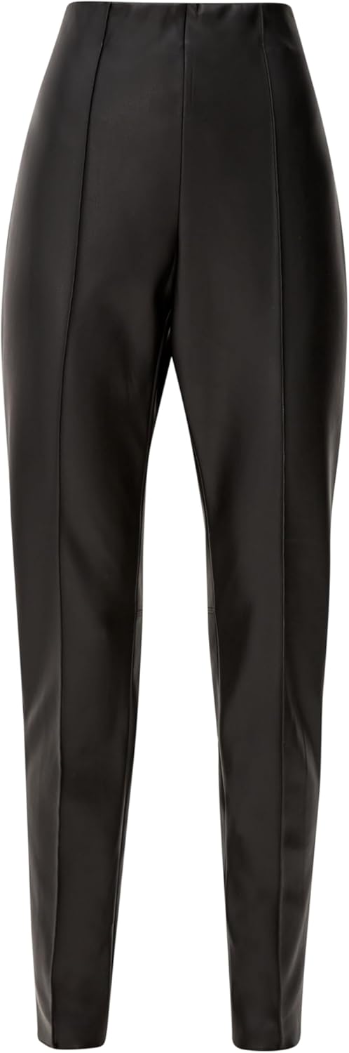 s.Oliver BLACK LABEL Damen Skinny: Leggings aus Lederimitat 36 Schwarz 9999, 36 Schwarz 9999