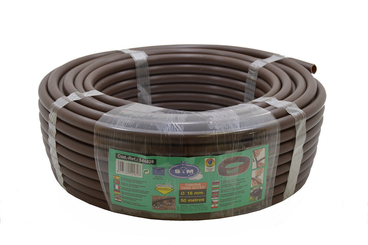 S&M 544828 Tropfrohr 16 mm x 50 m braun, 50 m