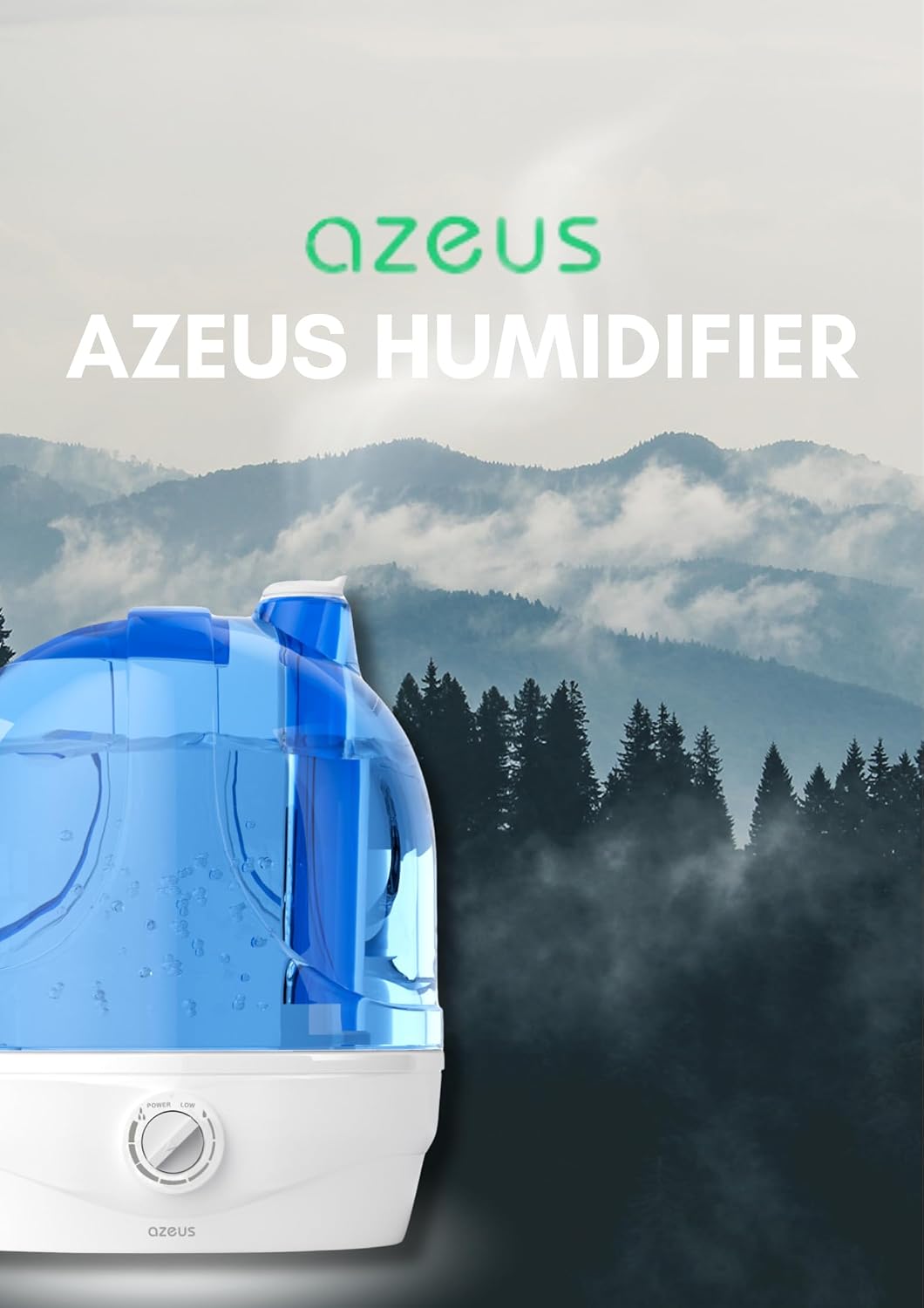 AZEUS Aktualisierte Luftbefeuchter-Serie (2,8 l) 2.5 L 7 Farben, 2.5 L 7 Farben