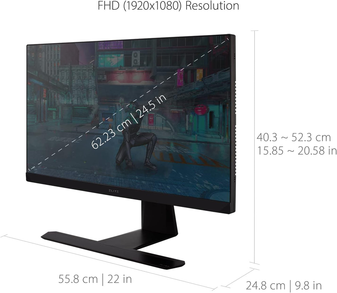 ViewSonic XG251G 62,2 cm (25 Zoll) Gaming Monitor (Full-HD, IPS-Panel, 1 ms, 360 Hz, G-Sync, NVIDIA