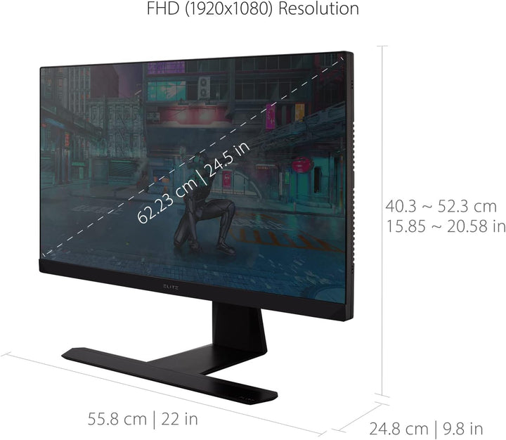 ViewSonic XG251G 62,2 cm (25 Zoll) Gaming Monitor (Full-HD, IPS-Panel, 1 ms, 360 Hz, G-Sync, NVIDIA