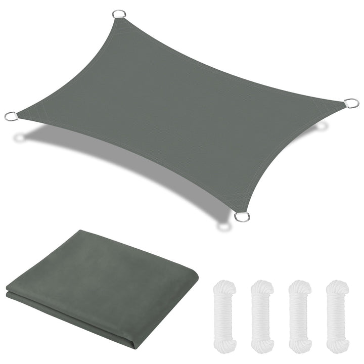 OFFCUP Sonnensegel, Sonnenschutz Baldachin, rechteckige Markise, Oxford-Stoff Wasserdicht Ripstop Uv