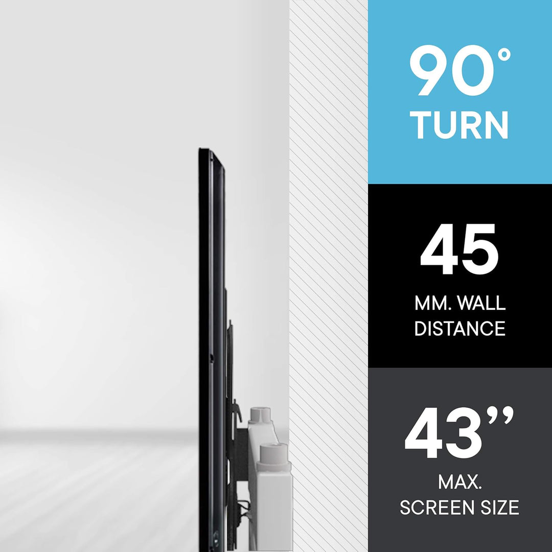One For All TV-Wandhalterung - Schwenkbar 90°/Neigbar/Ausziehbare Fernseher Halterung - 4K OLED QLED