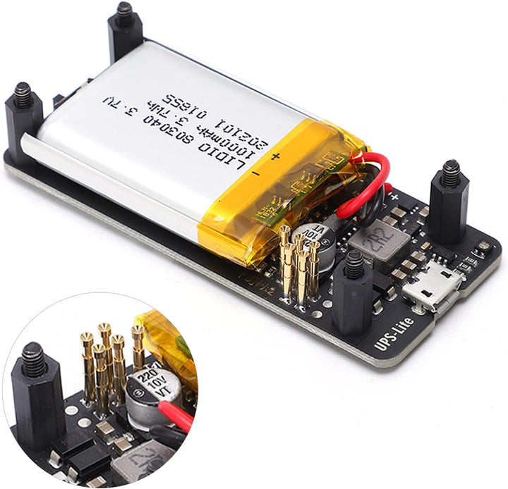 UPS Lite V1.2 Stromversorgungsplatine für Zero, USV-Ladegerät USV-Stromversorgungsplatine mit Batter