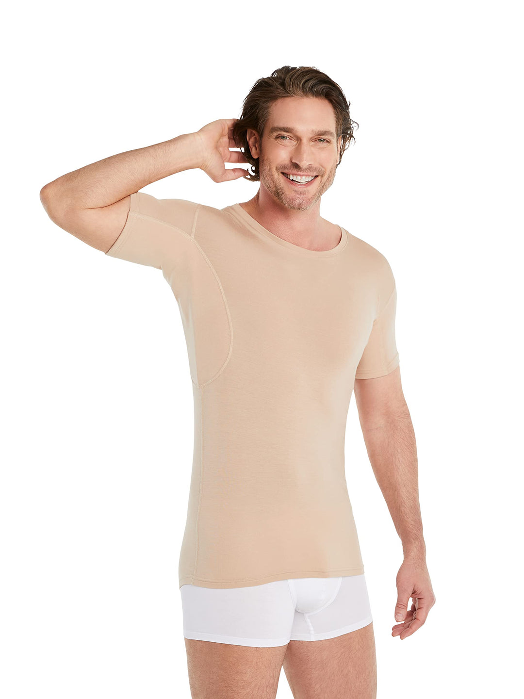 FINN Anti-Schweiss Shirt Herren mit Rundhals und integrierten Achselpads gegen Starkes Schwitzen - A