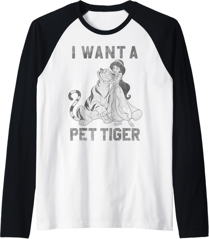 Disney Aladdin Jasmine And Rajah I Want A Pet Tiger Raglan