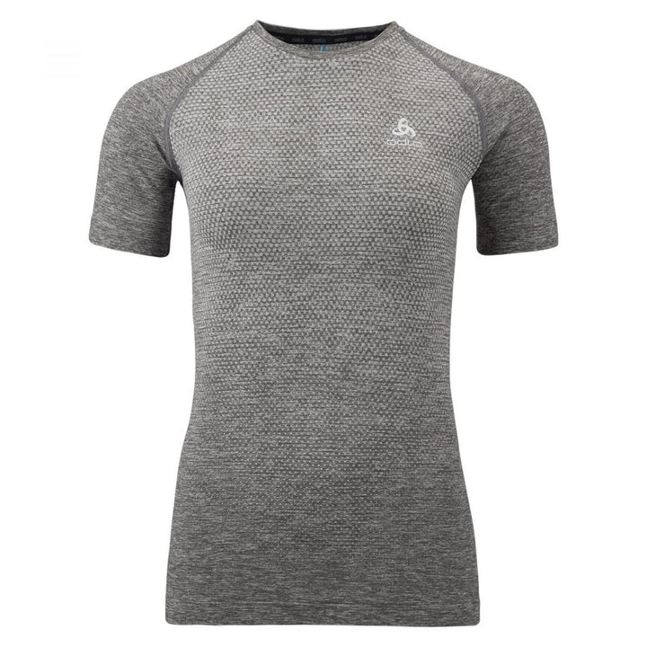 Odlo Damen Essentials Seamless_313941 Kurzarm Laufshirt (1er Pack), XS Stone Grey Melange