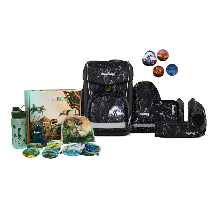 ergobag Cubo Light Jumbo Special Edition Schulranzen Set 7tlg. inkl. Fan-Box (Super ReflektBär), Sup