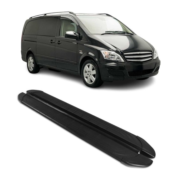OMAC Trittbretter Seitenschweller Seitenschürze Kompatibel mit Mercedes Vito W639 2003-2014 L1 L2-2X
