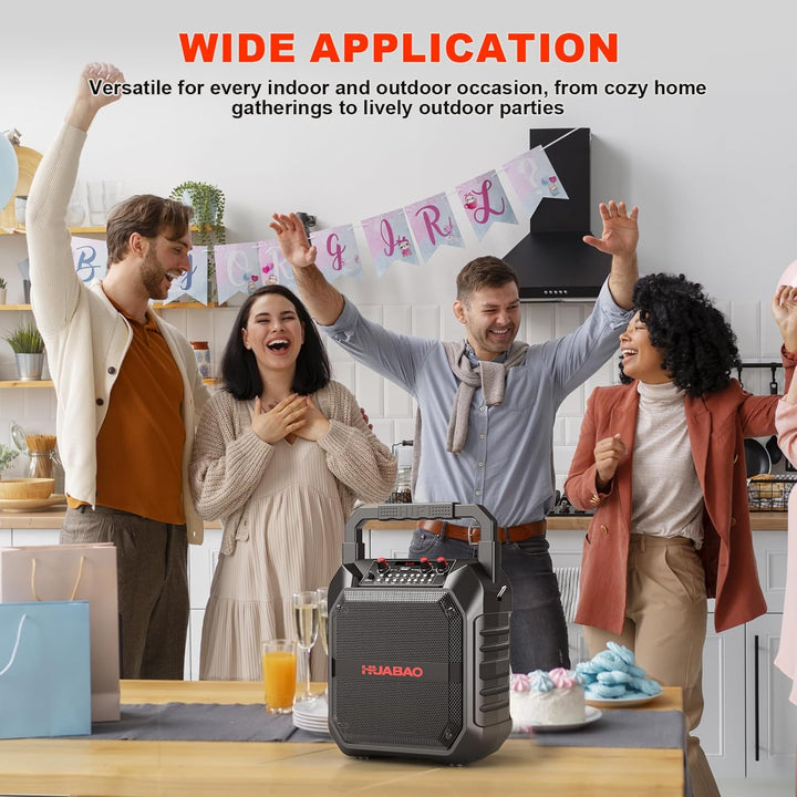 Karaoke-Maschine, tragbarer Bluetooth-Lautsprecher mit drahtlosem Mikrofon für Erwachsene & Kinder,