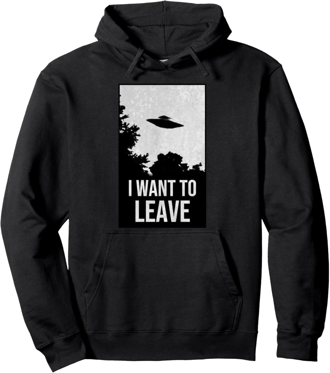 Science Fiction Filmplakat "I want to leave" Pullover Hoodie