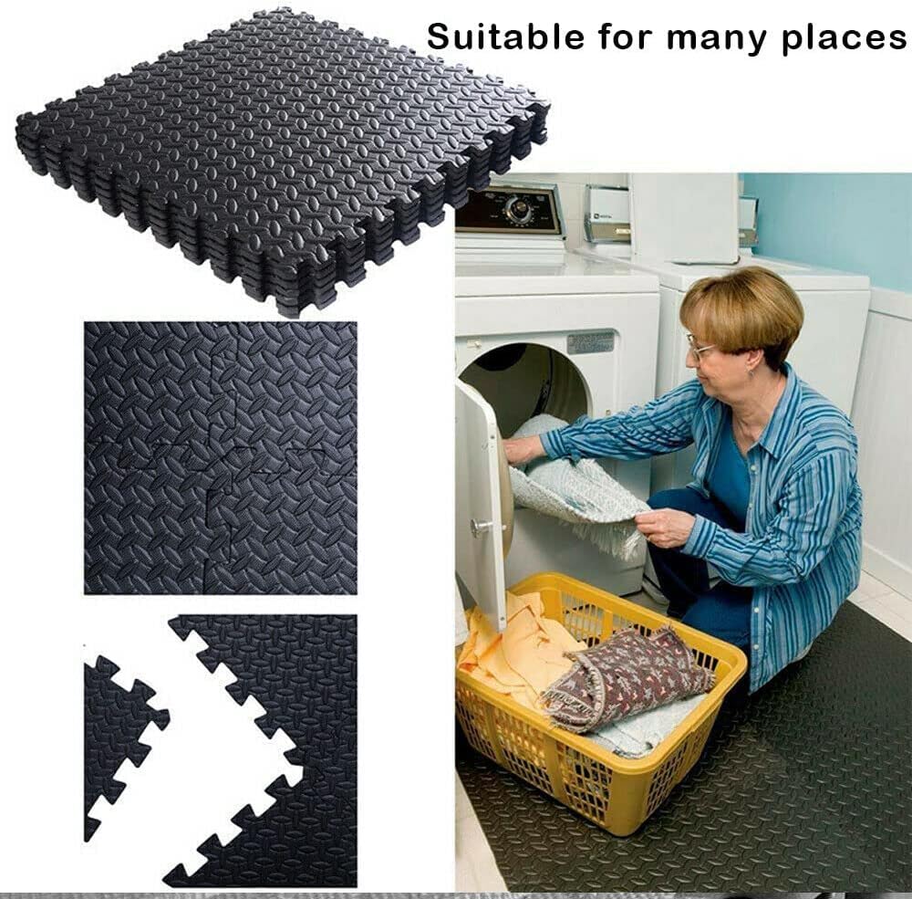 Ineinandergreifende weiche Schaumstoff-Bodenmatte, Eva-Puzzle-Gummifliesen, rutschfestes Gummikissen