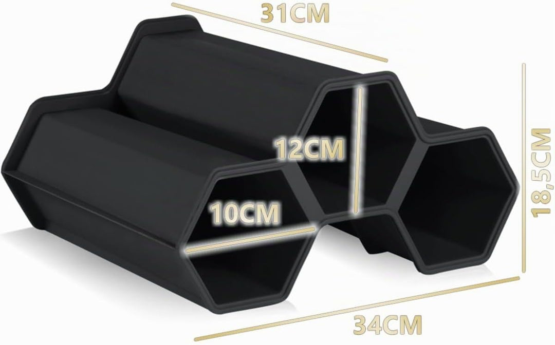 Stimo Weinregal für 9 Flaschen stapelbar Flaschenregal Kunststoff Getränkeregal erweiterbar (3), 3