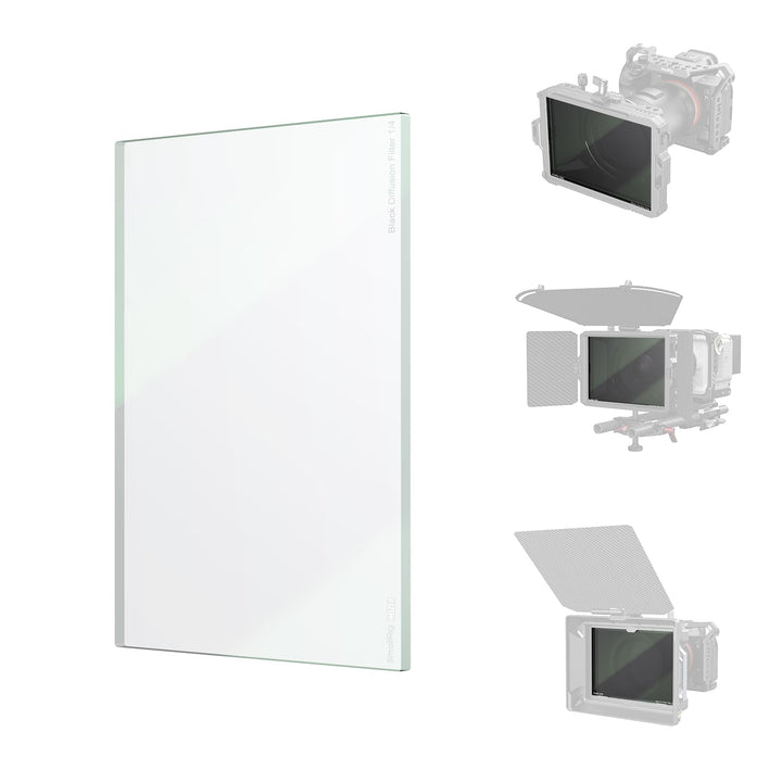 SMALLRIG 4 x 5,65" Quadratischer Schwarzer Diffusions 1/4" Filter, Traumhafter Kinoeffekt, 4mm Dicke