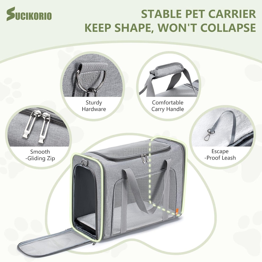 Hundetasche Flugzeug 55x40x23 Eurowings Lufthansa, Faltbare Hundetragetasche mit Faltbar Reisenapf N