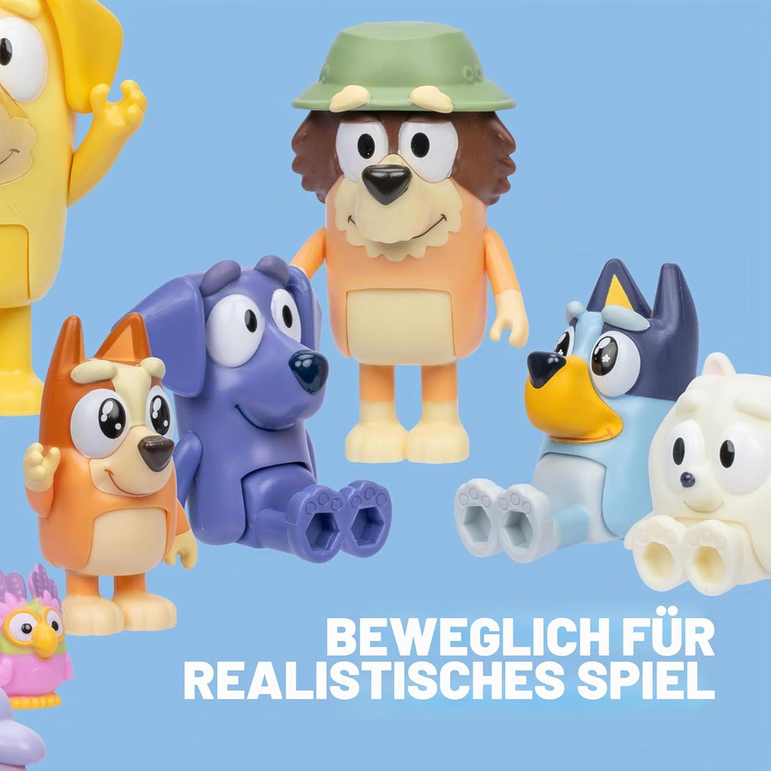 BlueY-Superfan-Spielset; 12 Figuren (5–6,3 cm) Bingo mit flehendem Gesichtsausdruck; Chattermax; Wel