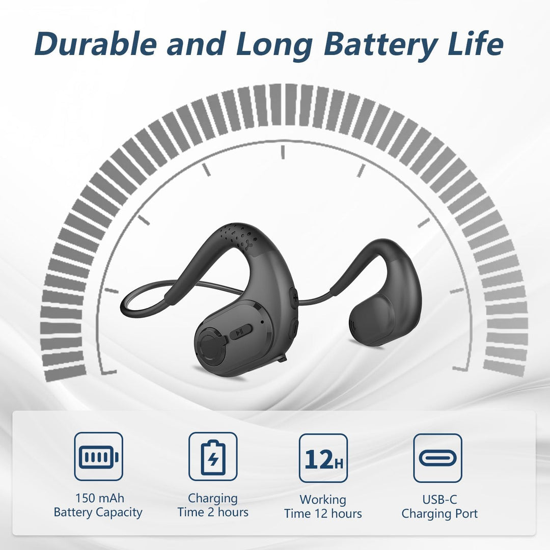 BANIGIPA Bluetooth Headset mit abnehmbarem Mikrofon, Noise Cancelling Wireless Headset für Telefone
