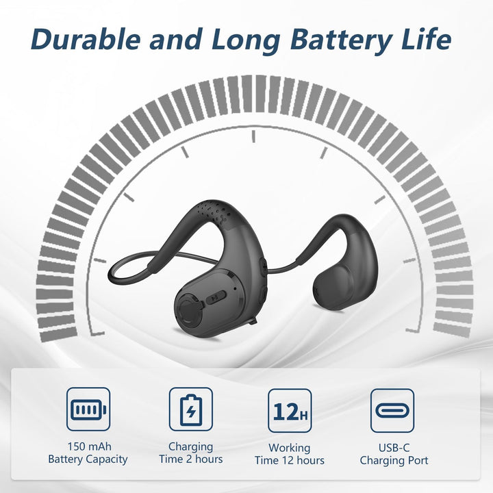 BANIGIPA Bluetooth Headset mit abnehmbarem Mikrofon, Noise Cancelling Wireless Headset für Telefone
