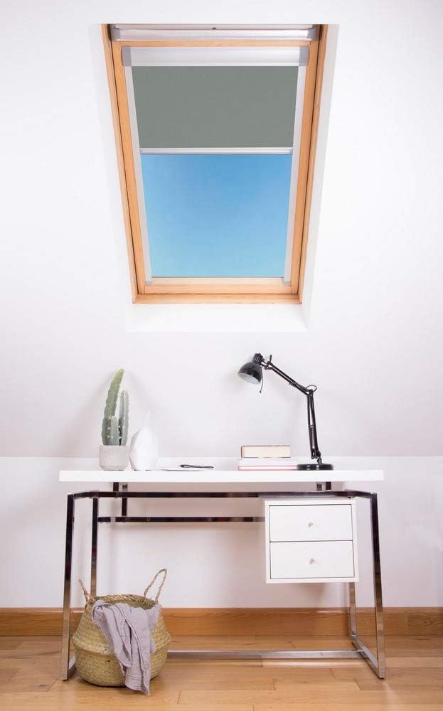 Bloc Skylight Rollo für Velux Dachfenster Blockout, Zinn, MK06 MK06 Für Velux Dachfenster Pewter, MK