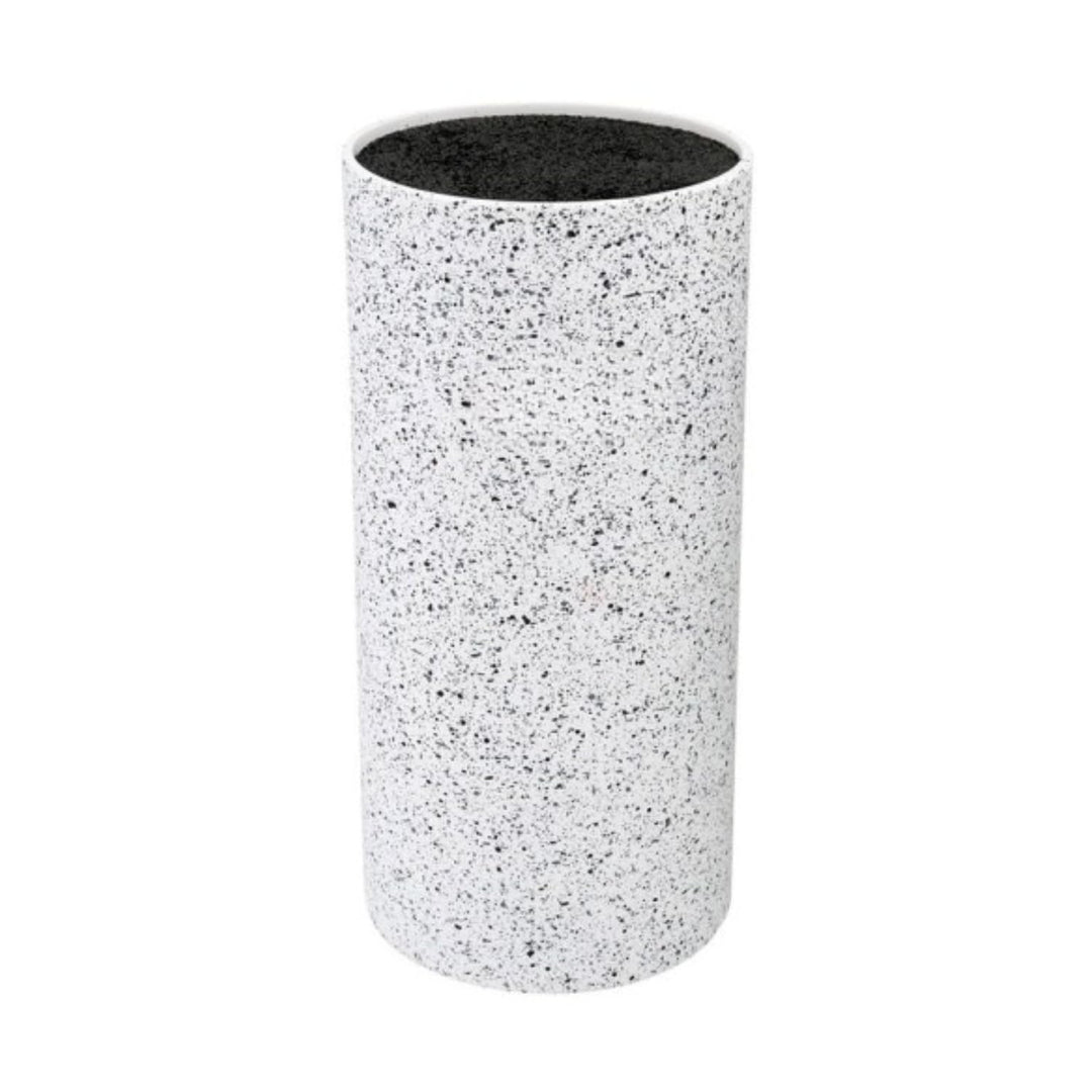 Luckyberg Messerblock Marmorierter ⌀11cm x Höhe 22cm, ohne Messer| universal Messerhalter für alle K