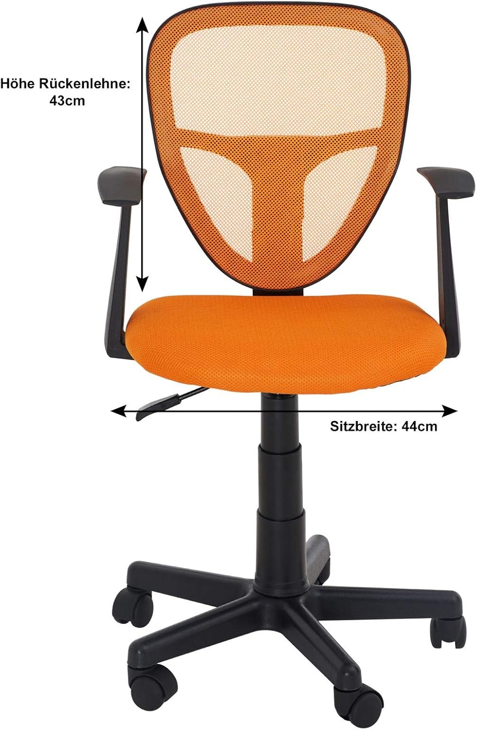 CARO-Möbel Kinderdrehstuhl Studio - Ergonomischer Schreibtischstuhl mit Armlehnen, Verstellbar, Oran