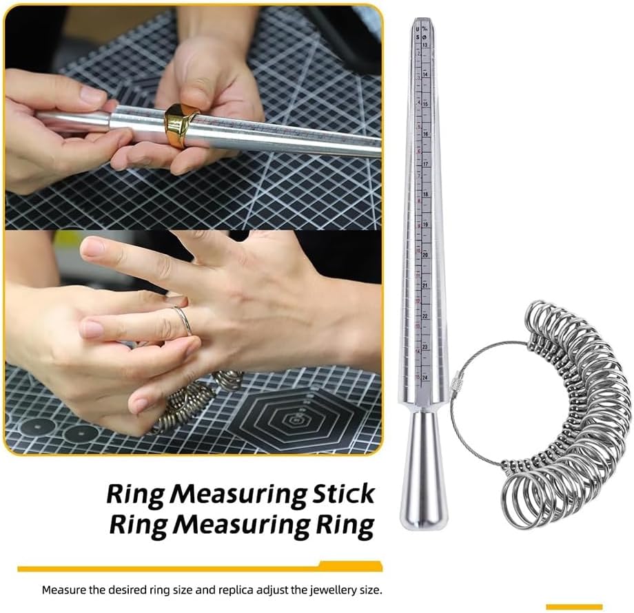 Ringgrössenmesser für Schmuck, Schnitzwerkzeug-Set, Ringwachs-Form-Set, Schmuckwachs-Tube, Juwelierw