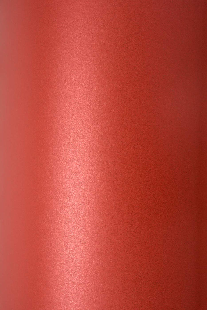 Netuno 100 Blatt Bastelpapier Perlmutt Rot DIN A5 14,8 x 21cm 125g Sirio Pearl Red Fever Feinpapier