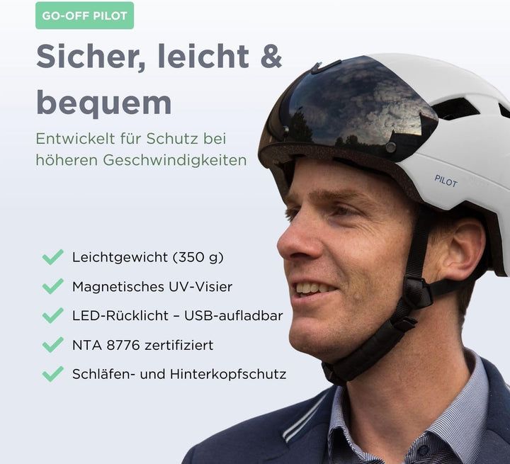 schutz für fahrradhelm GOOFF Pilot S-Pedelec Helm