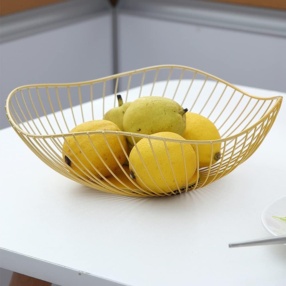 Obstkörbe Gold Metall, Obstkorb Aus Eisen, Obstschalen im Wohnzimmer, Brotkorb Obstschale Metall, Ho