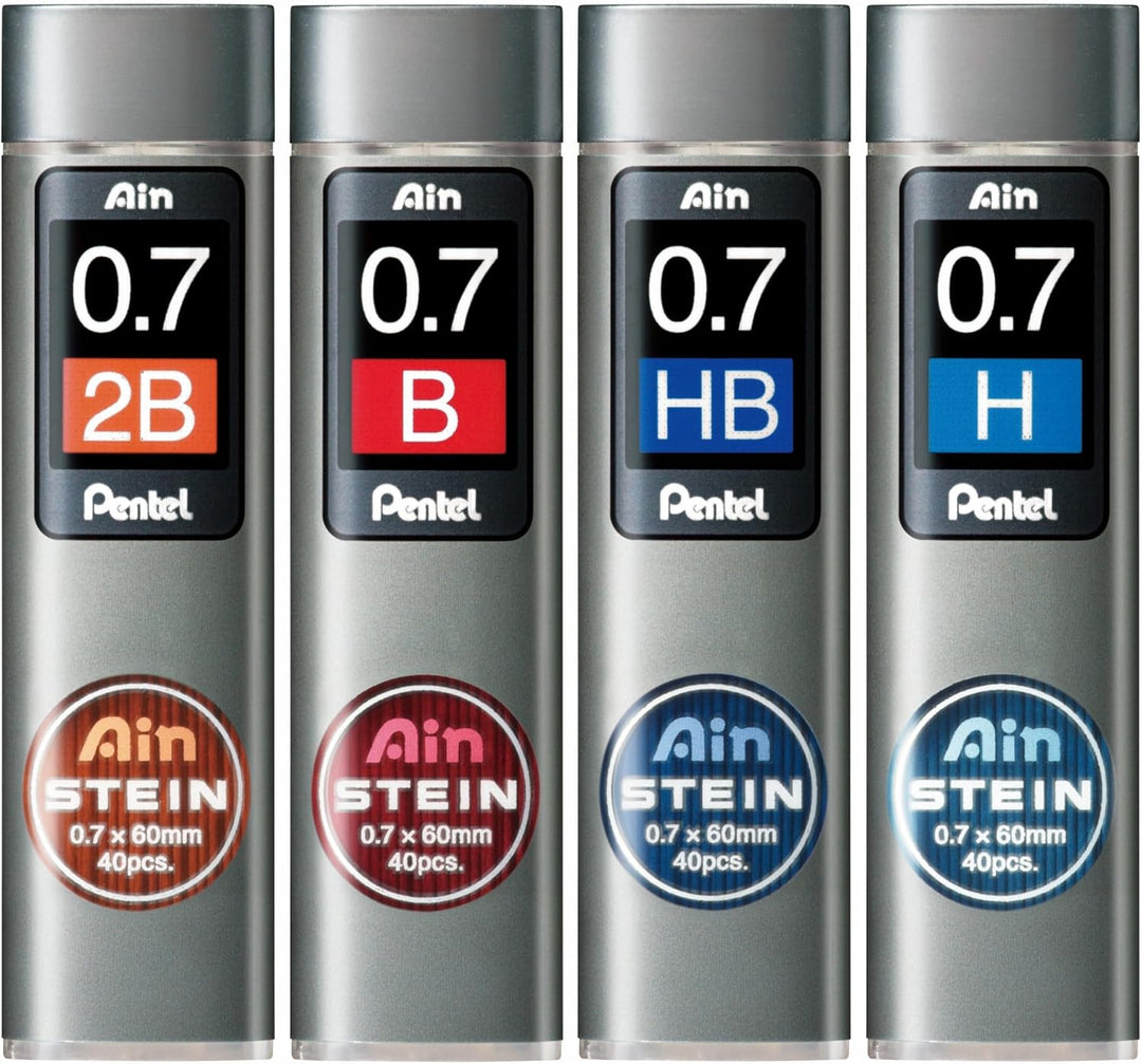 Pentel C277-BO Ain Stein Feinmine, Strichstärke 0.7 mm, Härtegrad B, 40 Minen je Dose, B