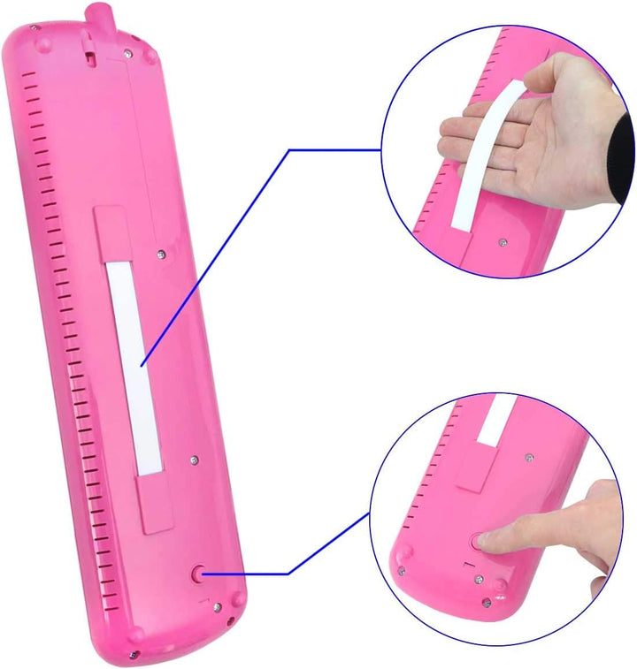 keepdrum Melodica 37 Tasten mit Tasche Pink Rosa