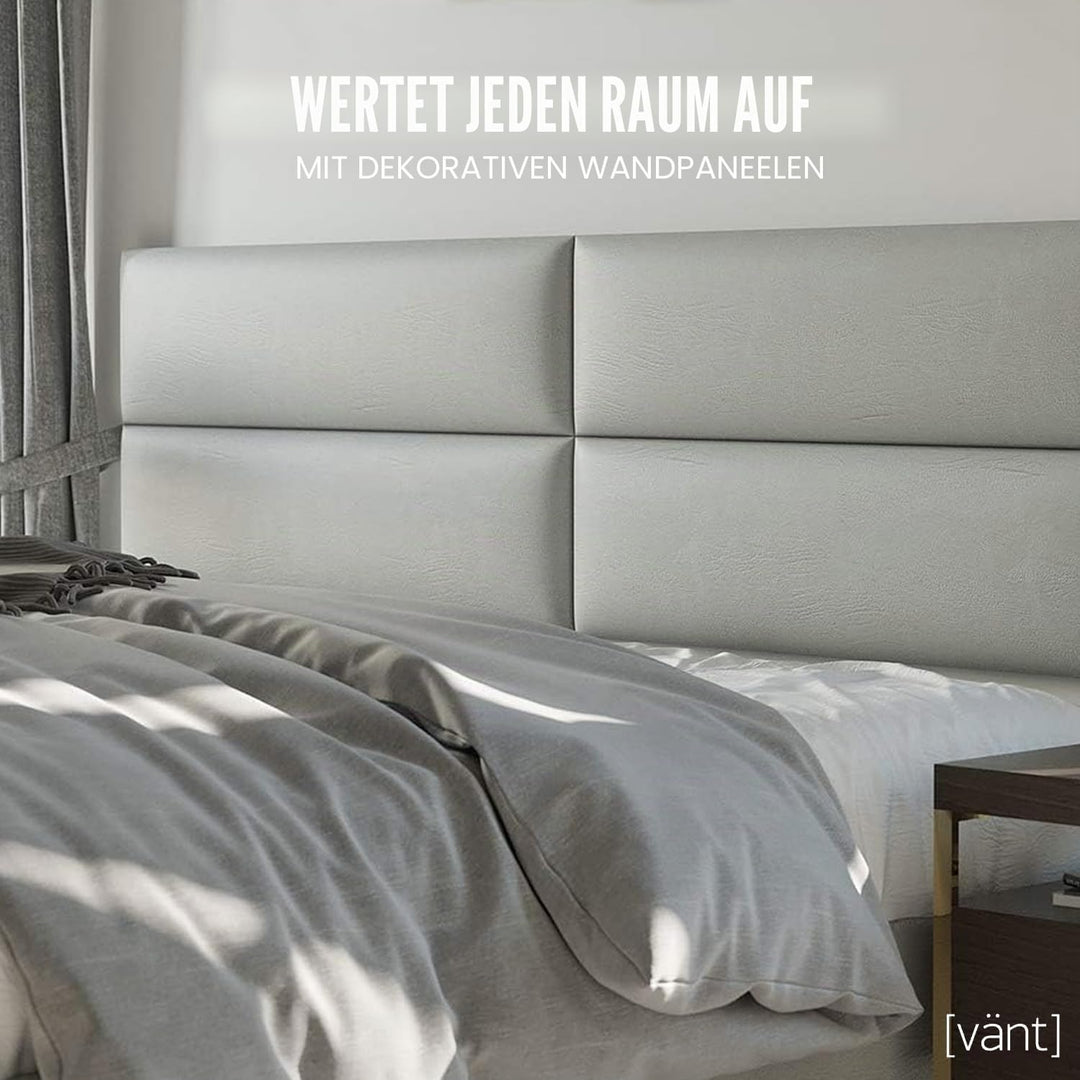 VANT Gepolsterte Kopfteile - Accent Wall Panels - 4er Packungen - Einfach Installieren - König Zwill