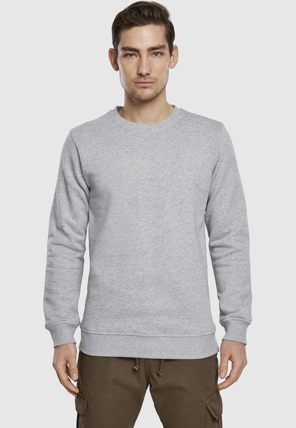 Urban Classics Herren Organic Basic Crew L Grau, L Grau