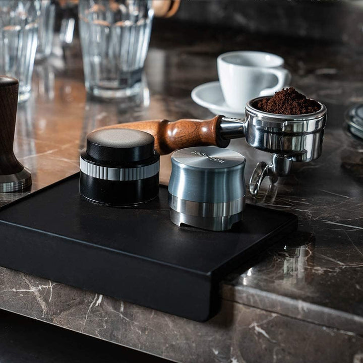 watchget Espresso-Tamping-Matte, Kaffee-Tamper-Matte, schwarzes Silikon, lebensmittelechtes Pad, 20,
