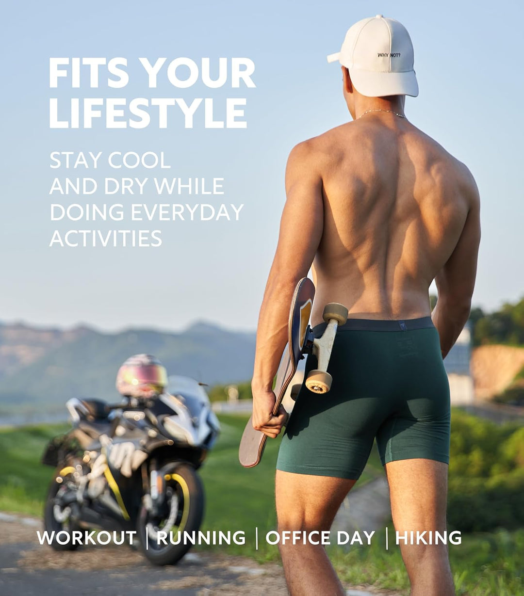 Separatec Boxershorts Herren Bambus Rayon Atmungsaktiv Weich Männer Unterhosen mit Doppelter Beutel