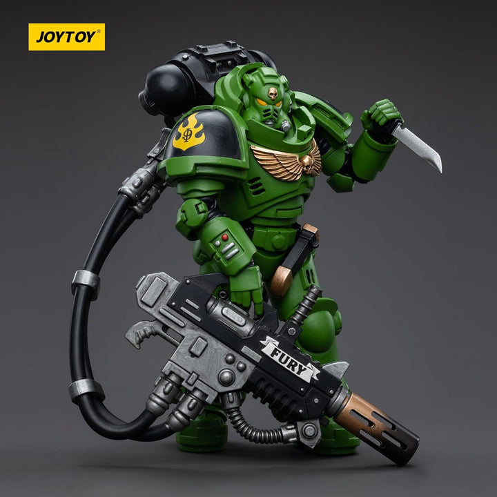 JOYTOY Warhammer 40K Salamanders Eradicators Sergeant Bragar 1/18 Action Figur，Sammeln Und Zeigen Mo