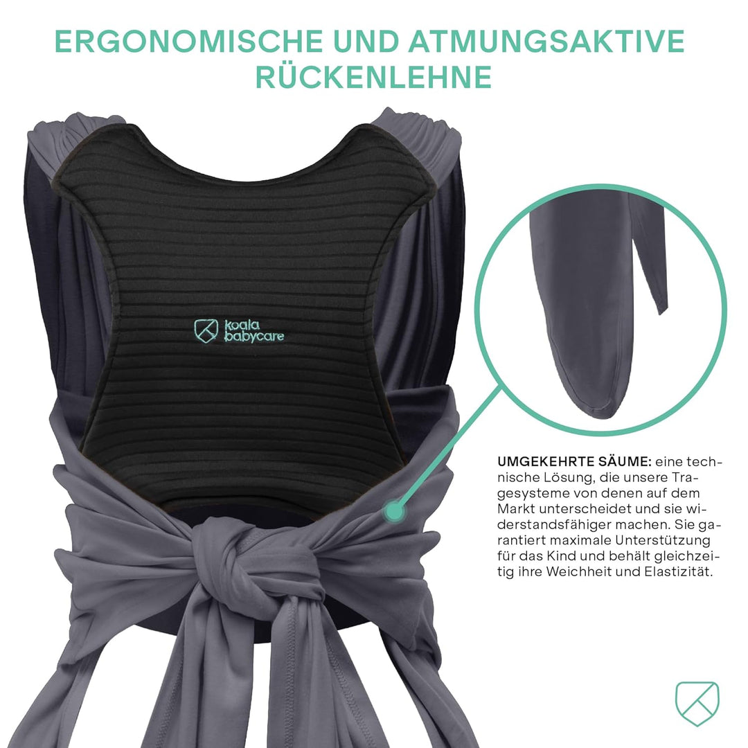 Koala Babycare Babytragetuch - Einfach anzuziehen - Elastisches Tragetuch bis zu 15 kg - Verstellbar