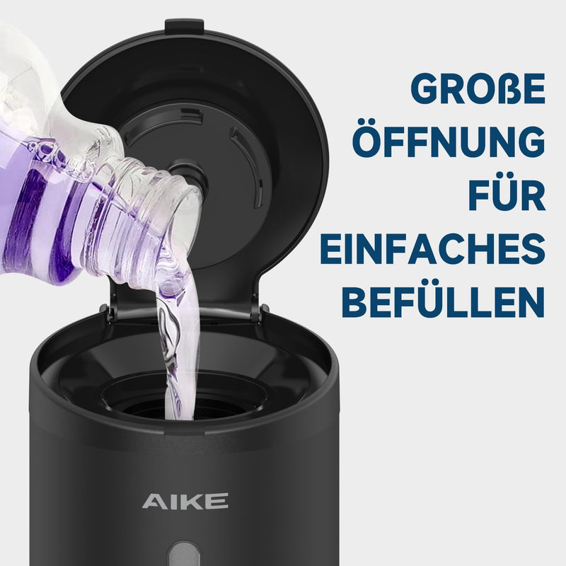 AIKE AK1205 Seifenspender Automatisch Wandbefestigung Mattschwarz, 800ml Kommerzieller Automatischer