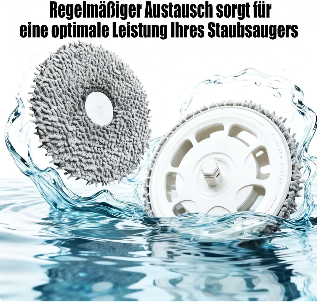 Wischtücher mit Ersatzhalterung Zubehör für Roborock Qrevo S/Qrevo Master/Qrevo Pro/Qrevo Plus/Qrevo