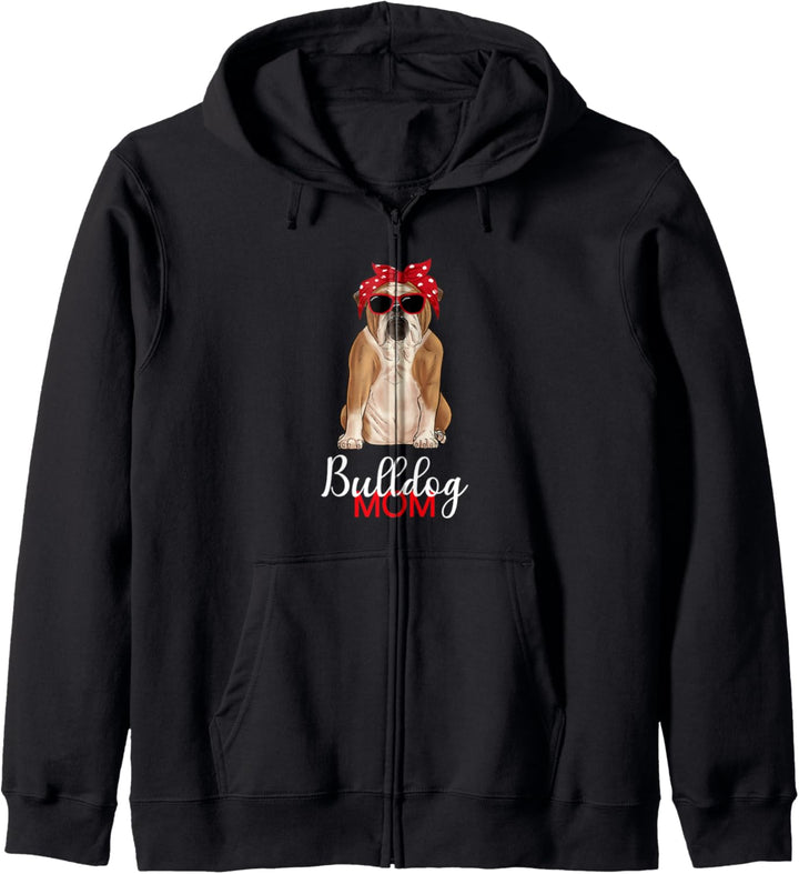 Bulldoggen Pulli English Bulldog Mom Bulldoggen Mama Kapuzenjacke