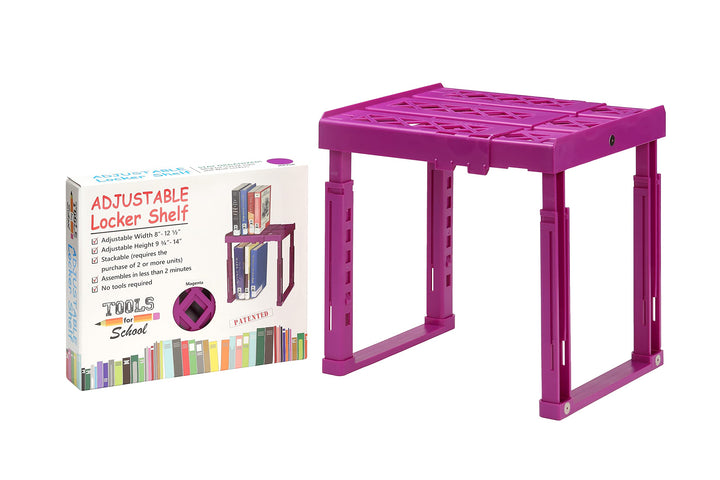 Tools for School Höhe und Breite verstellbares Spindregal – starker ABS-Kunststoff – Breite verstell